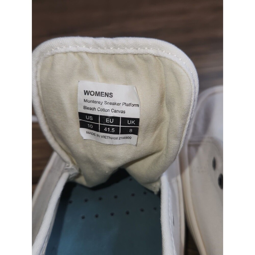 SeaVees Monterey Platform Sneakers, White Canvas; Women's Size 10 - Picture 11 of 16